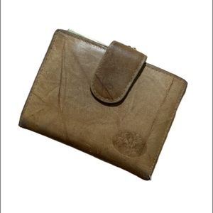 Buxton heiress double cardex brown genuine leather compartment coin purse wallet